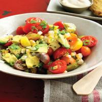 Tomato, Corn, and Avocado Salad image