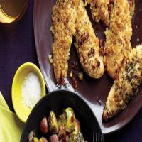Parmesan Chicken with Mushrooms and Brussels Sprouts_image