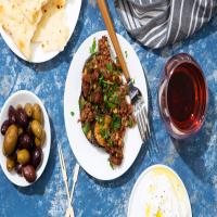 Eggplant With Lamb and Pine Nuts image
