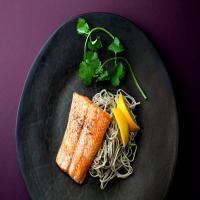 Arctic Char With Soba Noodles, Pine Nuts and Lemon image