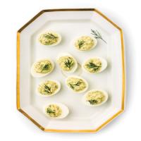 Deviled Eggs with Cucumber, Dill, and Capers image