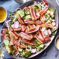 Seared tuna & cucumber salad image