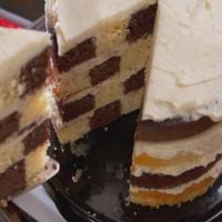 Chocolate and Vanilla Checkered Flag Cake image