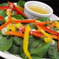 Super Easy Spinach and Red Pepper Salad image