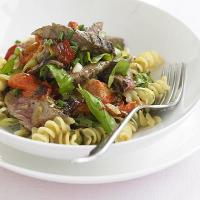 Hot BBQ beef, horseradish & pasta salad image
