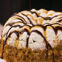 Gingersnap Icebox Cake with Chocolate and Caramel Drizzle image