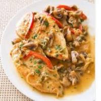 Chicken Scaloppini with Peppers and Mushrooms Recipe - (3.7/5) image
