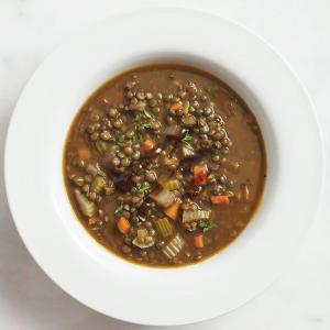 Lentil Soup with Garlicky Vinaigrette_image