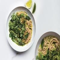 Green Curry with Brown Rice Noodles and Swiss Chard_image