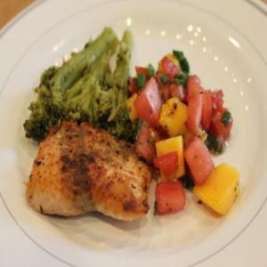 Salmon with Mango Chutney and Broccoli Recipe - (4.8/5) image