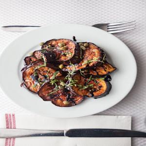 Pan-Fried Eggplant with Balsamic, Basil, & Capers Recipe - (4.4/5) image