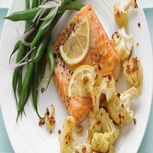 Roasted Salmon with Spicy Cauliflower image