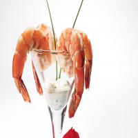 Poached Shrimp with Lemon-Horseradish Dipping Sauce_image