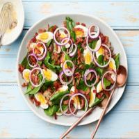 Wilted Spinach Salad with Hot Bacon Dressing image