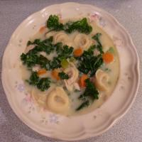 Creamy Chicken and Kale Tortellini Soup image