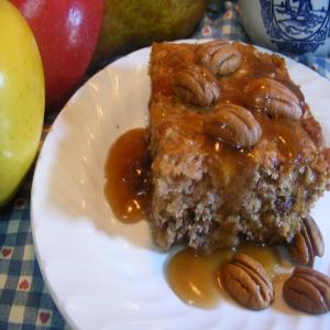 Apple Pudding Cake With Butterscotch Sauce_image