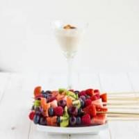 Fruit Kabobs with Almond Milk Whipped Cream_image
