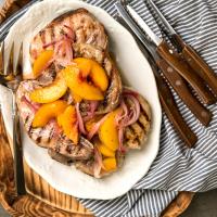 Grilled Rib Pork Chops with Sweet and Tangy Peach Relish image