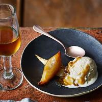 Roast pear & sherry ice cream image