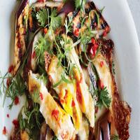 Grilled Eggplant with Fresh Hot Sauce and Crispy Eggs Recipe_image