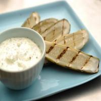 Grilled Pickles with Dill Mustard Dipping Sauce image