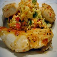Princess Roasted Red Pepper Chicken With Creamy Risotto_image
