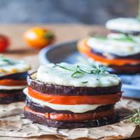 Eggplant Tomato Caprese Stacks_image