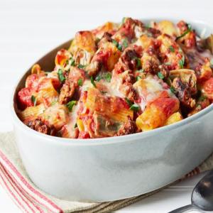 Herby Sausage and Artichoke Baked Pasta image