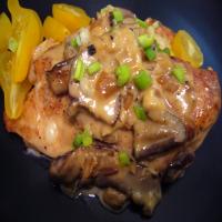 Chicken Breasts With Mushrooms, Swiss Cheese and White Wine image
