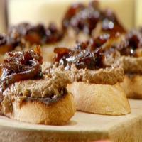 Crostini of Chicken Liver Pate with Balsamic Onions image
