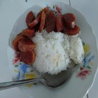 Steamed Chinese Sausage & Rice (Rice Cooker)_image