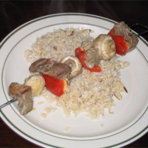 Beef, Pepper, and Mushroom Kabobs_image