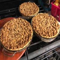 Pumpkin Cream Cheese Layer Pie With Streusel Nut Topping image