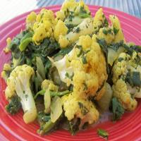 Curried Cauliflower and Spinach image