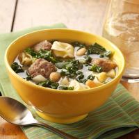 Cheese Tortellini and Kale Soup image