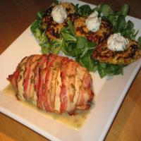 Stuffed Chicken Breasts With Smashed Potatoes image
