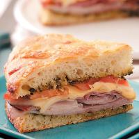 Baked Deli Focaccia Sandwich_image
