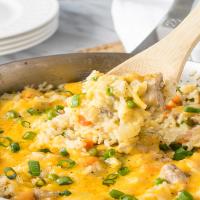 Cheesy Pork and Rice Skillet_image