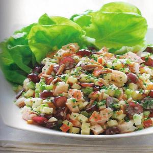 Chopped shrimp Waldorf salad image