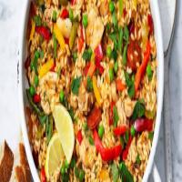 Chicken and chorizo rice with mixed vegetables | Asda Good Living_image