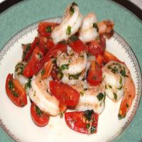 Garlic Shrimp With Basil & Tomatoes image