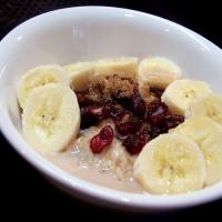 Old Fashioned Oatmeal With Bananas and Raisins image
