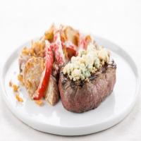 Blue Cheese Crusted Steak and Horseradish Sauce Potatoes easy prep & grill bag included_image