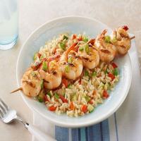 All-in-One Grilled Shrimp Skewers with Rice image