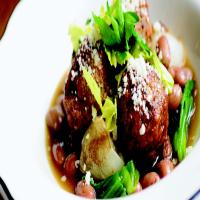 Lamb Meatballs with Escarole, Cipollini Onions, and Cranberry Beans Recipe_image