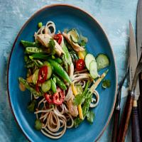 Chicken and Mango Soba Salad With Peanut Dressing image