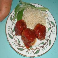 Sweet & Sour Chicken Balls With Brown Rice image