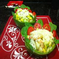 Shrimp & Scallop Salad in Avocado Cups image