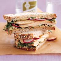 Grilled Chicken and Escarole Sandwich with White-Bean Spread image