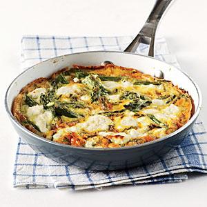 Herby Frittata with Vegetables and Goat Cheese_image